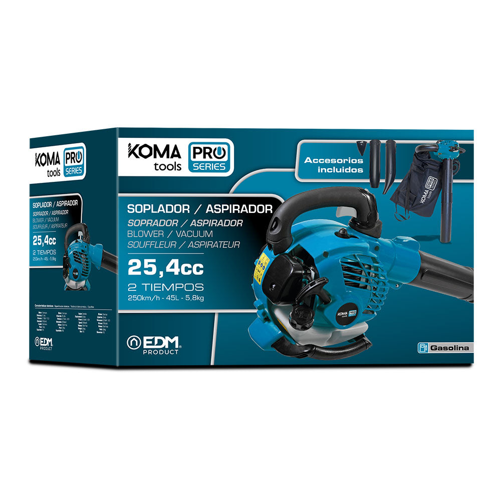 SOPLADOR ASPIRADOR A GASOLINA 25,4cc 0,75kW 1CV