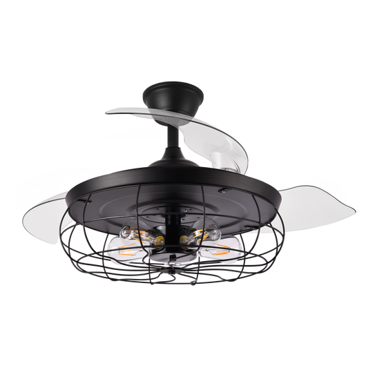 Ventilador de techo aspas retráctiles estilo VINTAGE