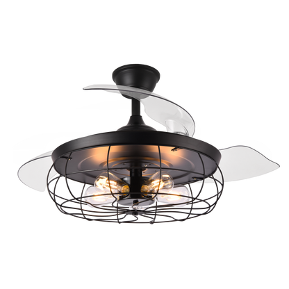 Ventilador de techo aspas retráctiles estilo VINTAGE