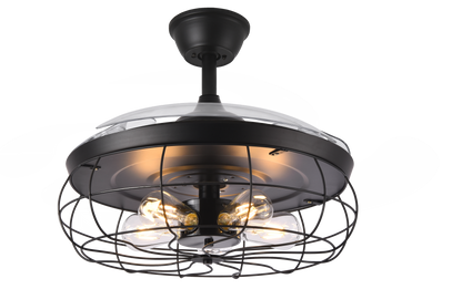 Ventilador de techo aspas retráctiles estilo VINTAGE