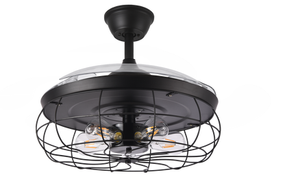 Ventilador de techo aspas retráctiles estilo VINTAGE