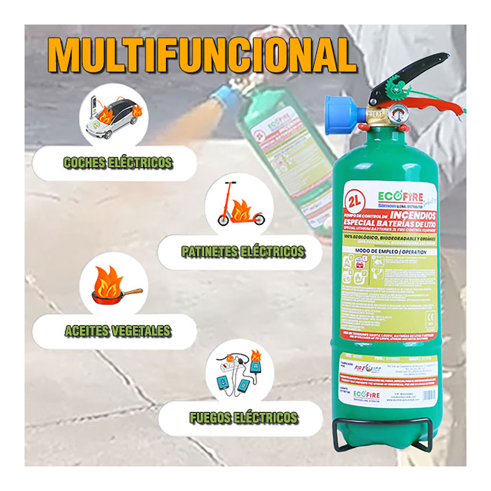 Extintor para Baterias de litio - Tienes vehículos eléctricos en casa ... LO NECESITAS!!
